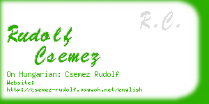 rudolf csemez business card